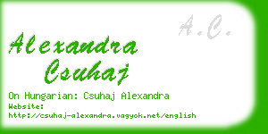alexandra csuhaj business card